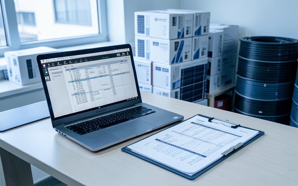 Inspection checklists and site documentation on a project desk